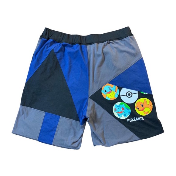 1 of 1 Reworked Shorts, Skulls, Elastic Waistband 32”-38”, anime, bird, summer - Picture 4 of 6